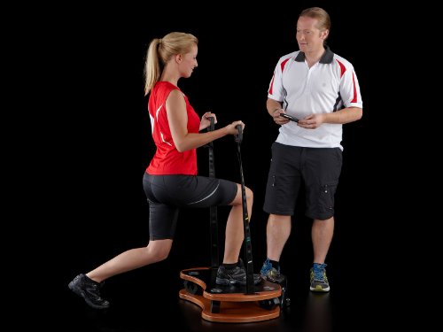 skandika Home Vibration Plate 300, robuste Heim Vibrationsplatte in Holzoptik mit leistungsstarkem DireDirectDrive-Antriebssystem und kraftvollen 3D Vibrationen, braun/schwarz - 3