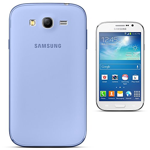 Moozy® más Delgado del Mundo ultra super slim funda / cover de silicona prima para Samsung i9080 i9060 Galaxy Grand Neo, Azul Transparente