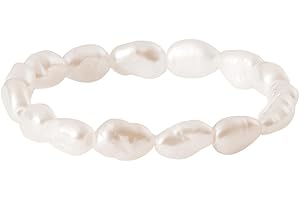 Purelei® Pearly Fidget Ring – Elastischer Anxiety Ring aus schimmernden Süßwasserperlen | Anti-Stress Schmuck | Dehnbarer Perlenring für Entspannung & Achtsamkeit