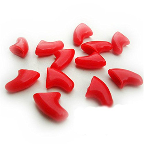 Soft-Pet-Dog-Doggie-Nail-Claw-Control-Protector-Cover-Nail-Cap-20Pcs-Red-Size-S