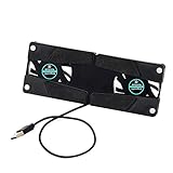 Nennspannung: 5V joyliveCY Drehbare USB Lüfter Laptop Notebook PC 2 Lüfter Kühlung Pad Computer Peripheriegeräte Schwarz