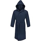 Puraluna Accappatoio in morbida Microfibra, con Cappuccio, borsetta esterna, unisex