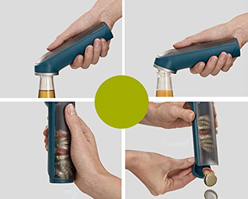 Joseph Joseph 20089 Barwise Cap – Kronkorken Sammelnder Flaschenöffner, Kunststoff, blau, 4.7 x 4.7 x 16.2 cm - 2