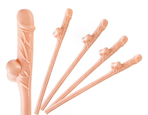 10 Stück LOLLIPOP® ‚WILLY – Strohhalme‘ Kunststoff, ideal zum Junggesellinnenabschied - 2