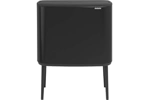 Brabantia Bo Touch Bin Pattumiera, Metallo, Nero Opaco, 3 x 11 Litri