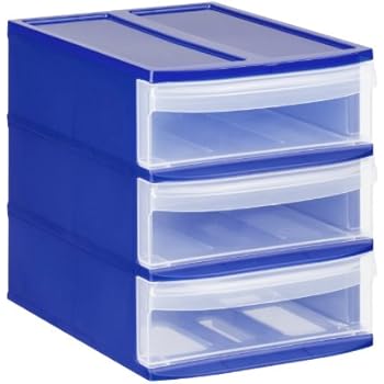 Rotho Schubladenbox Systemix Tower aus Kunststoff, Ablagebox Grösse S