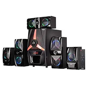 Onix OHT-350 150 Watts 5.1 Channel Multimedia Speaker System with USB/SD/MMC Card/Bluetooth/FM Radio & Remote Function (Black)