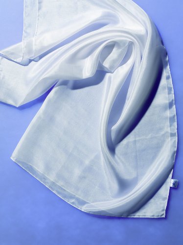 Preisvergleich Produktbild Seidentuch weiß Pongé 05 90 x 90cm