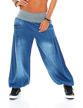 malito Pumphose im Denim-Look Hose Aladinhose 6258 Damen One Size