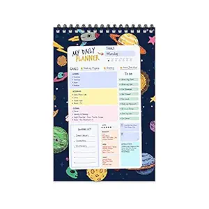 Space Theme Daily Planner Diary (A5 Size - 8.5