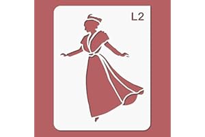 DECOPOCHOIRS Pochoir Arlésienne Provence - feuille polyéthylène de 140x180 mm