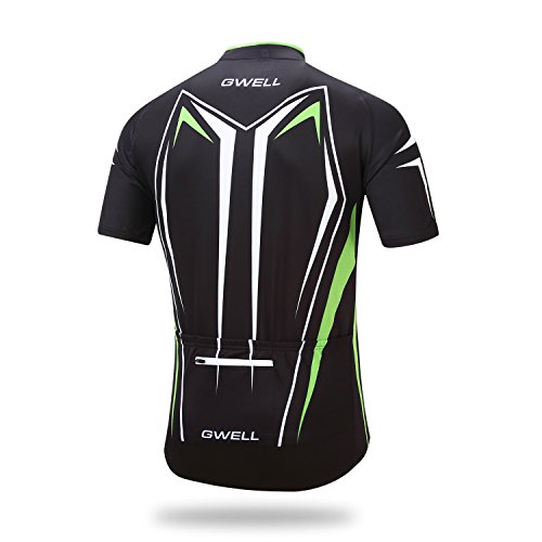 GWELL Herren Radtrikot Set Fahrrad Trikot Kurzarm + Radhose mit Sitzpolster - 3