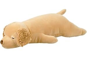 LIV HEART NEMU NEMU Peluche - Sora le Chien Golden Retriever - Coussin à câliner - Ultra doux - Taille L - 56cm