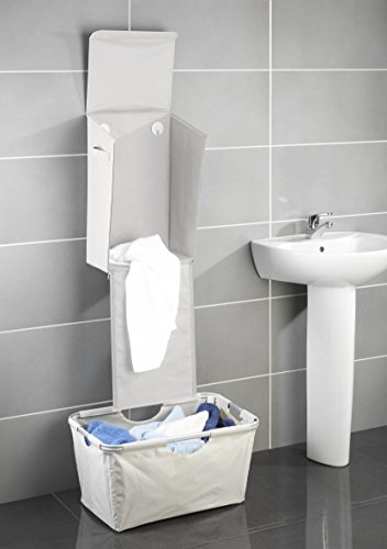 Wenko 62025100 Mobiler Wand Wäschesammler, Wäschekorb, Kunststoff – Polyester, Fassungsvermögen 30 L, 33 x 54 x 26 cm, beige - 5