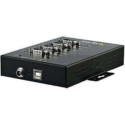 StarTech.com Hub industriel USB vers série RS232 / RS422 / RS485 à 4 ports avec protection électrostatique (ESD) 15 kV (ICUSB234854I)