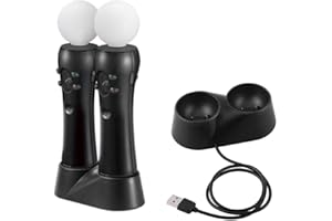 Yctze Controller-Ladestation für PS4 VR, Dual Charger Dock-Ladestationsständer, für Play Station PS4 VR-Fernbedienungen