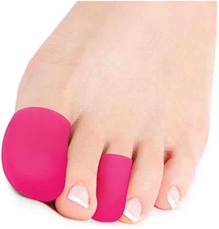 Squad Goods Silicone Toe Cap protector and finger sleeves - 5 Pieces Pink