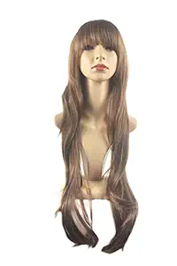 Xiaoyu 80cm Women Fashion Long Curly Fluffy Hair - Light Brown