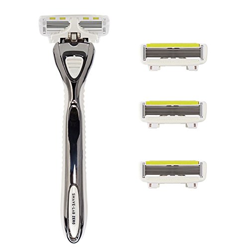 Preisvergleich Produktbild SHAVE-LAB - ZERO - Starter Set Rasierer mit 4 Klingen (White Edition mit P.L.6 - für Frauen)