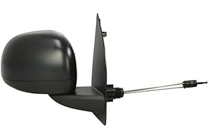 CG94 - Specchietto Retrovisore Esterno Nero per Auto F. PANDA 2012 (312, 319) con Regolazione Manuale- Calotta Nera (Lato Destro- passeggero)