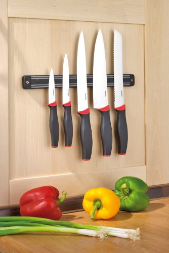 Esmeyer 291-423 5-tlg. Messerset AUREA Klingen aus Spezialstahl, mit Kunststoff Griffen an magnetischer Hängeleiste. - 2