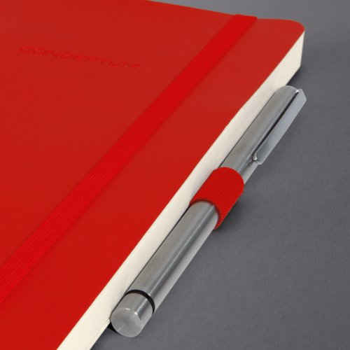 Sigel CO227 Notizbuch, ca. A5, kariert, Softcover, rot, CONCEPTUM – weitere Farben - 3