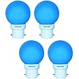 Philips Deco Mini Base B22 0.5-Watt LED Bulb (Pack of 4, Blue)
