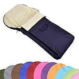 Universaler Winterfußsack aus Lammwolle, passt auf Babyschale, Kinderwagen, Buggy und Schlitten