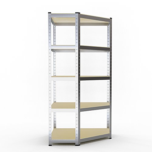 Schwerlastregal Steckregal Eckregal 180x99x77 cm Kellerregal 875 kg Tragkraft Lagerregal Werkstattregal Regal verzinkt - 6