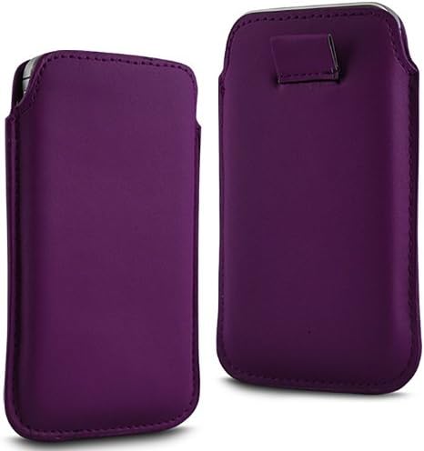 TWIN VALUE PACK - 2 x DARK PURPLE SUPERIOR PU SOFT LEATHER PULL FLIP TAB CASE COVER POUCH FOR NOKIA 103 BY N4U ACCESSORIES