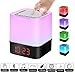 Produktbild Drahtloser Bluetooth-Lautsprecher mit Touch-Control-Nachttischlampe, Wecker, MP3-Player, Multi-Color-Nachtlicht, tragbarer Smart-LED-Berührungssensor-Tischlampe Dimmable RGB, All in 1, für Kinder