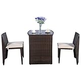 Schönes Aussehen: Dieses Möbelstück ist aus Rattan gefertigt und bietet ein natürliches Gefühl. Die braune Farbe ist sehr vielseitig und passt perfekt zu Ihrem Garten, Balkon und Ihrer Lounge.