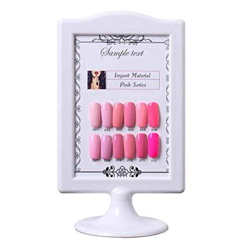 Elite99 UV LED nagellack gel shellac set nail polish set soak off gel Geschenk pink(12xStück 10ML) - 3