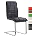 Produktbild CLP Freischwinger Emily mit hochwertiger Polsterung und Kunstlederbezug I Ergonomischer Schwingstuhl mit Metallgestell Schwarz
