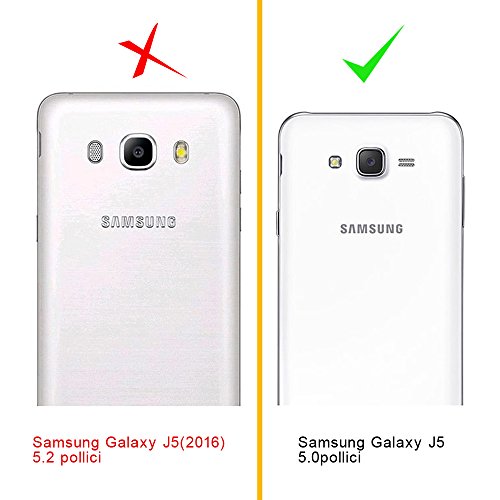 BADALink Hülle für Samsung Galaxy J5 2015 PU Leder Wallet Flip Case Bookstyle Softcase Schutzhülle Etui Schale mit Magnetverschluss Meer Muster Never Stop Learning Rot Cover Shell+Eingabestift +Staubstecker - 8