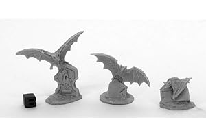 Pechetruite 3 x Giant Bats on TOMBS - Reaper Bones Miniatura per Gioco di Ruolo Guerra - 44040