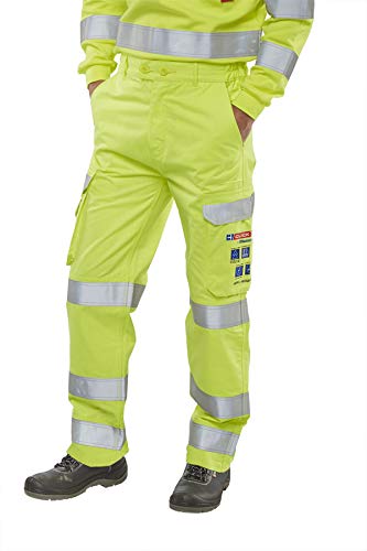 Click Arc Flash Trousers Fire Retardant Hi-Vis Yellow/Navy 44 Ref CARC5SY44