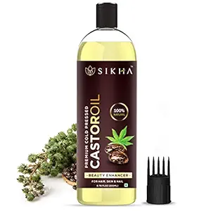 Sikha Premium Cold Pressed Castor Oil for Hair and Skin 200 ml