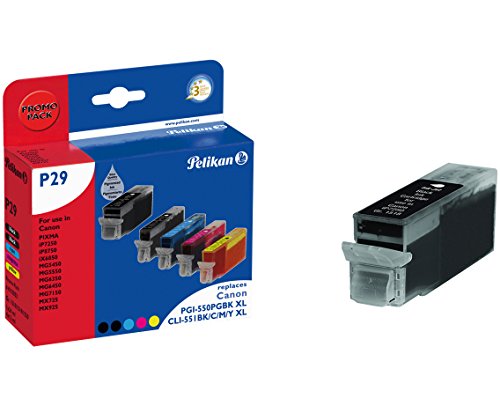 Más Barato Pelikan P29 Plus 6 - Cartuchos de tinta para Canon PGI-551
XL y CLI-551, (2 x 19 ml y 4 x 9 ml), color negro, cian, magenta y
amarillo Revisión