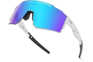 GoHZQ Polarised Sports Sunglasses for Men Womens Polarized Cycling Sunglasses UV400 Protection TR90 Superlight Frame Glasses for Skiing, Running