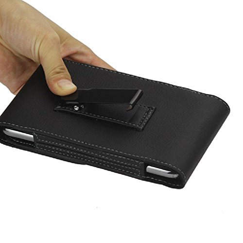 DFV mobile - Funda Cinturon con Clip Metalico Vertical Piel Sintetica Premium para    AGM X1   Negra