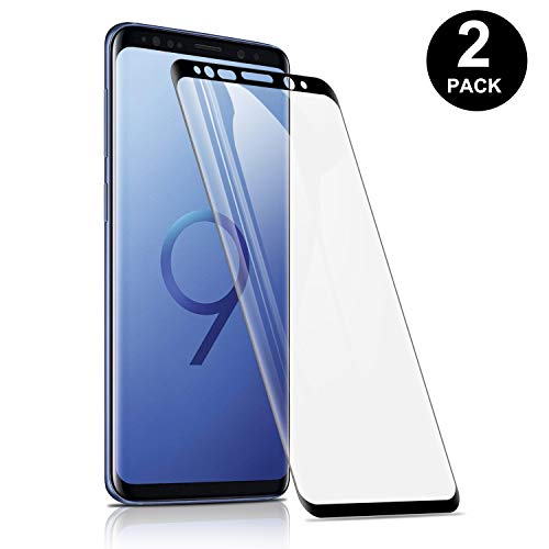 WieStoung 2-Unidades Cristal Templado Samsung Galaxy S9 Plus Protector Pantalla, Vidrio Templado Protector Samsung Galaxy S9 Plus,9H Dureza/Alta Transparencia/Alta Definicion/Anti-Huella