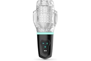 Diversual Ayax, Masturbador Masculino Automático de Succión, 10 Modos de Vibración, TPE, ABS, Silicona, Recargable USB (Negro)