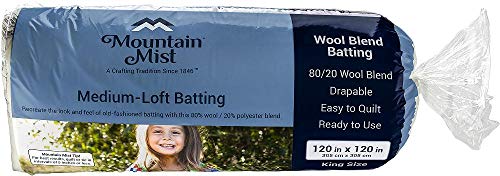 Mountain Mist Mezcla de Lana 80% Lana 20% poliéster Batting-King Tamaño 120 x 120 Pulgadas Fob: MI