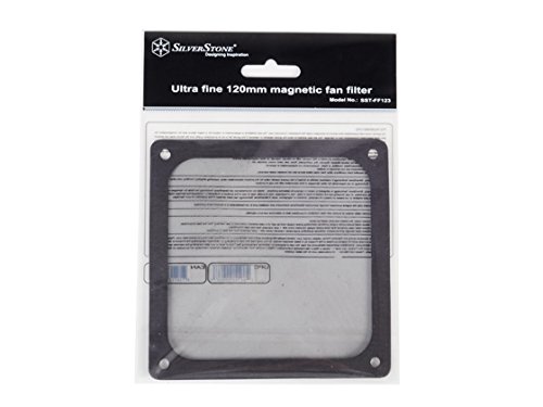 SilverStone SST-FF123B – 120 mm Lüfterabdeckung mit ultra-feinem Staubfilter, Magnet-Montage, schwarz - 3