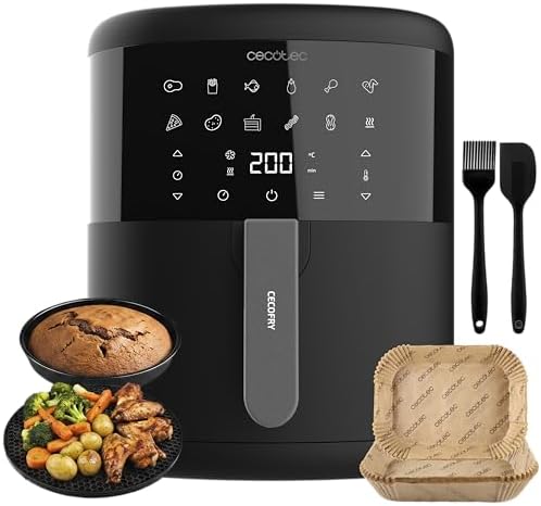 Cecotec Friggitrice ad Aria senza Olio da 6 L Cecofry Bombastik 6000 Full Hot. 1700 W, 12 Modalità, Tecnologia PerfectCook, Temperatura e Tempo Regolabili, Controllo Touch, Air Fryer con Accessori