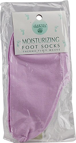 Earth Therapeutics Moisturizing Foot Socks, Solid Color Lavender 1 Pair