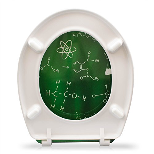 Premium WC Sitz mit Absenkautomatik – „Science Board“ Design – Toilettendeckel aus Duroplast inkl. Montagesatz – VENKON - 8