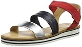 Hochwertige Qualität ARA Damen Durban 1214728 Riemchensandalen, Grau (Silber, Blau/Rot 05), 42.5 EU