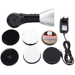 Cireuse à Chaussures Brosse à Chaussure Electrique avec Cinq Têtes de Brosse pour Cirages et L'entretien des Chaussures Voyage Cadeau Homme
